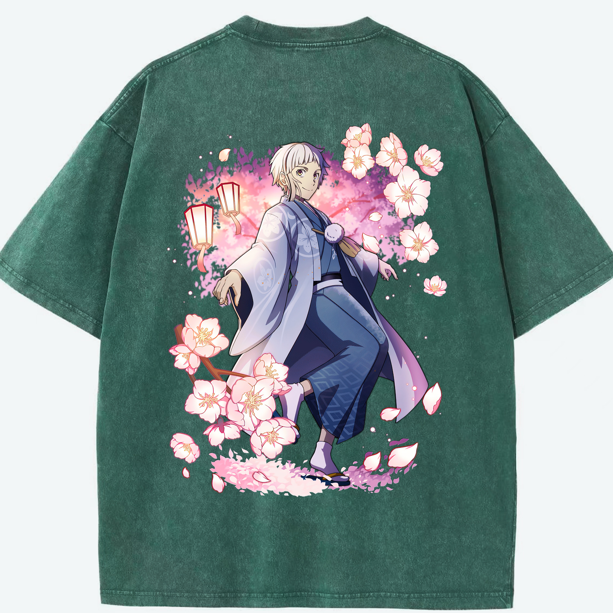 （画像用） 文豪ストレイドッグス Bungo Stray Dogs 綿100% ヴィンテージ風 半袖Tシャツ（背面プリント）